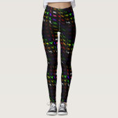 Ungewöhnlich cooler Regenbogen bunt niedlicher Din Leggings (Vorderseite)