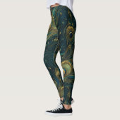 Ungewöhnlich + Einzigartiges, detailliertes Pfauen Leggings (Links)