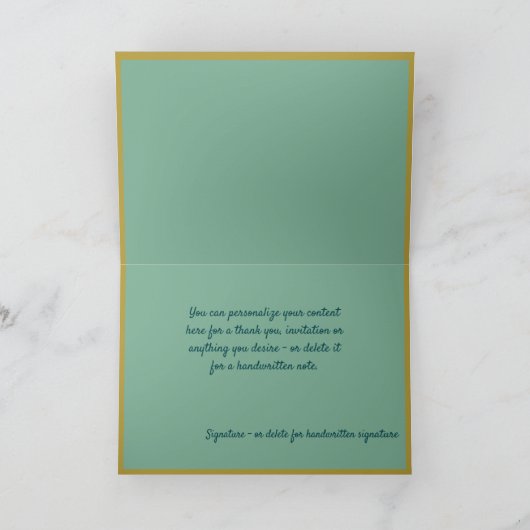 Ungewöhnlich & elegant Weihnachtsbaum Custom Holid Karte (Innenseite)