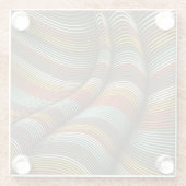 Ungewöhnlich geschwungene Flex Lines Glasuntersetzer (Rückseite)