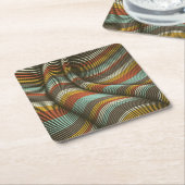 Ungewöhnlich geschwungene Flex Lines Rechteckiger Pappuntersetzer (angewinkelt)