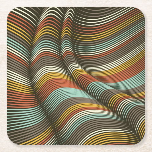 Ungewöhnlich geschwungene Flex Lines Rechteckiger Pappuntersetzer (Vorderseite)