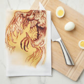 Ungewöhnlich, künstlerischer Toter Vogel Geschirrtuch (Viertel Falte)