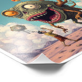 Ungewöhnlich seltsame Alien zur Veranschaulichung  Fotodruck (Ecke)