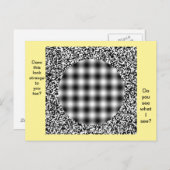 Ungewöhnlich, seltsame optische Illusion Postkarte (Vorne/Hinten)