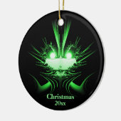 Ungewöhnliche Alien Feiertage Ornament mit Jahr (Links)