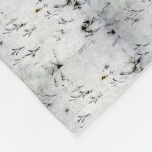 Ungewöhnliche Bird Foot Print Fleece Blankon (Ecke)