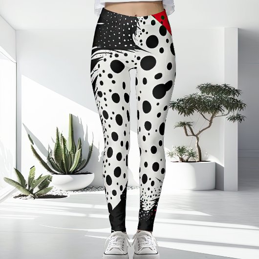 Ungewöhnliche Damen in Weiß und Schwarz Moderne Leggings
