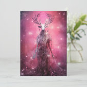 Ungewöhnliche dunkelrosa Weihnachtskarten Feiertagskarte (Stehend Vorderseite)