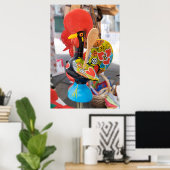 Ungewöhnliche Erholung des Hühnerlöffels Poster (Heimbüro)