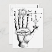 Ungewöhnliche Hand Sun Alchemy Steampunk Postkarte (Vorne/Hinten)