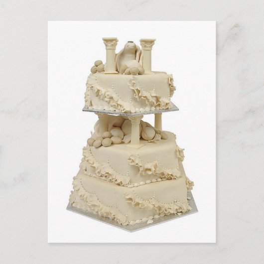 Ungewöhnliche Hochzeitstorte Postkarte (Vorderseite)