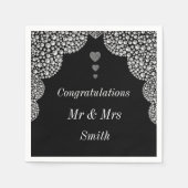 Ungewöhnliche hübsche Hochzeit personalisierte Ser Serviette (Vorderseite)