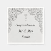 Ungewöhnliche hübsche Hochzeit personalisierte Ser Serviette (Vorderseite)