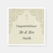 Ungewöhnliche hübsche Hochzeit personalisierte Ser Serviette (Vorderseite)