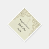 Ungewöhnliche hübsche Hochzeit personalisierte Ser Serviette (Ecke)