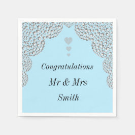 Ungewöhnliche hübsche Hochzeit personalisierte Ser Serviette