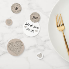 Ungewöhnliche hübsche Hochzeitskonfetti personalis Konfetti