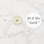 Ungewöhnliche hübsche Hochzeitskonfetti personalis Konfetti (Vorderseiten)