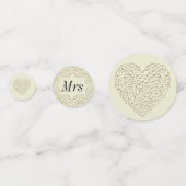 Ungewöhnliche hübsche Hochzeitskonfetti personalis Konfetti (Rückseiten)