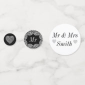 Ungewöhnliche hübsche Hochzeitskonfetti personalis Konfetti (Vorderseiten)