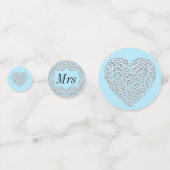 Ungewöhnliche hübsche Hochzeitskonfetti personalis Konfetti (Rückseiten)