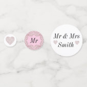 Ungewöhnliche hübsche Hochzeitskonfetti personalis Konfetti (Vorderseiten)