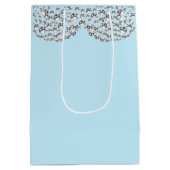 Ungewöhnliche hübsche personalisierte Hochzeitsges Mittlere Geschenktüte (Rückseite)