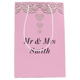 Ungewöhnliche hübsche personalisierte Hochzeitsges Mittlere Geschenktüte