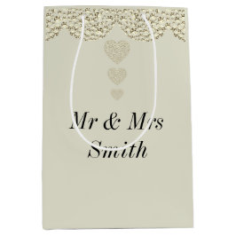 Ungewöhnliche hübsche personalisierte Hochzeitsges Mittlere Geschenktüte