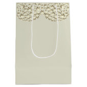 Ungewöhnliche hübsche personalisierte Hochzeitsges Mittlere Geschenktüte (Rückseite)