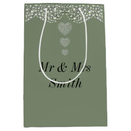 Ungewöhnliche hübsche personalisierte Hochzeitsges Mittlere Geschenktüte