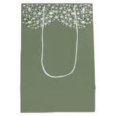 Ungewöhnliche hübsche personalisierte Hochzeitsges Mittlere Geschenktüte (Rückseite)