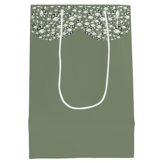 Ungewöhnliche hübsche personalisierte Hochzeitsges Mittlere Geschenktüte (Rückseite)