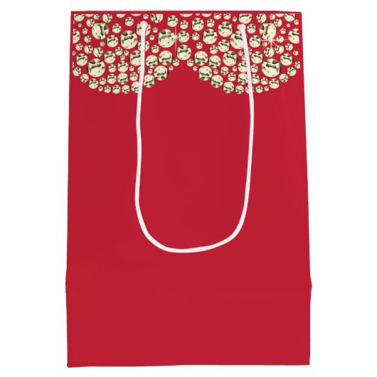 Ungewöhnliche hübsche personalisierte Hochzeitsges Mittlere Geschenktüte (Rückseite)