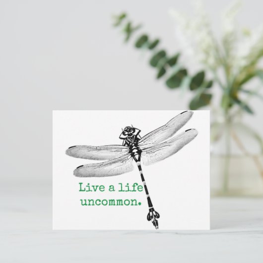 Ungewöhnliche Libelle Postkarte (Stehend Vorderseite)