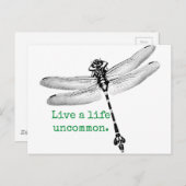 Ungewöhnliche Libelle Postkarte (Vorne/Hinten)