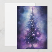 Ungewöhnliche Lila Weihnachtskarten Feiertagskarte (Vorne/Hinten)