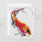 Ungewöhnliche Liste. Kalligraphie und Aquarellfarb Postkarte (Vorne/Hinten)