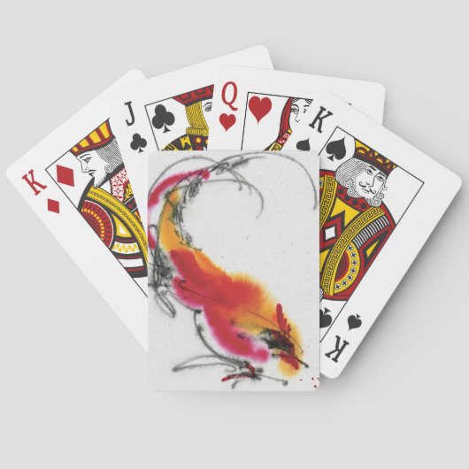 Ungewöhnliche Liste. Kalligraphie und Aquarellfarb Spielkarten (Rückseite)