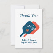 Ungewöhnliche pickleball Thema Hochzeit danke Ihne (Vorderseite)