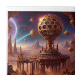 Ungewöhnliche Raumstruktur auf einem trostlosen Pl Fliese