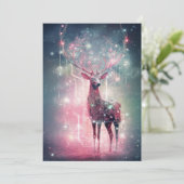 Ungewöhnliche, seltsame rosa Weihnachtskarten Feiertagskarte (Stehend Vorderseite)