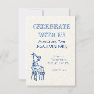 Ungewöhnliche Special-Engagement-Party-Karte Einladung