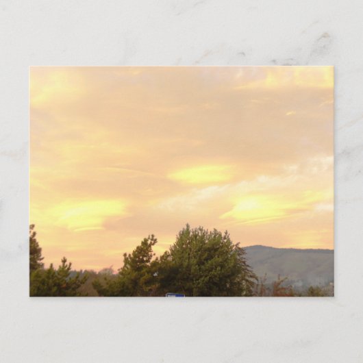Ungewöhnliche Sunset Postkarte (Vorderseite)