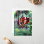 Ungewöhnliche Tiger Lily Mitteilungskarte (Vorderseite/Rückseite Beispiel)