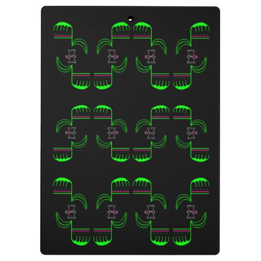 Ungewöhnliche Venus Flytrap Pattern Clipboard Klemmbrett (Rückseite)