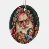Ungewöhnliche viktorianische Santa-Ornament Keramik Ornament (Rechts)