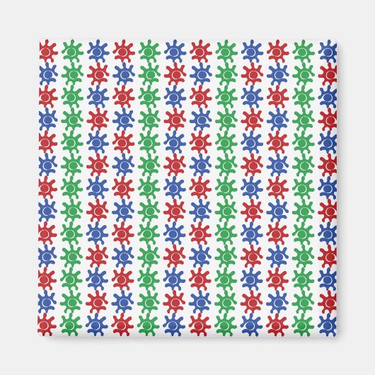 Ungewöhnlicher abstrakter Muster-Magnet Magnet (Vorne)