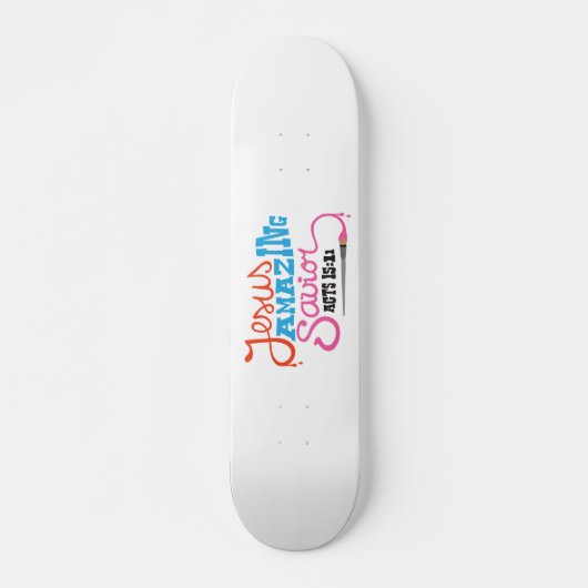 Ungewöhnlicher fantastischer Retter Jesuss rettet Skateboard (Vorne)